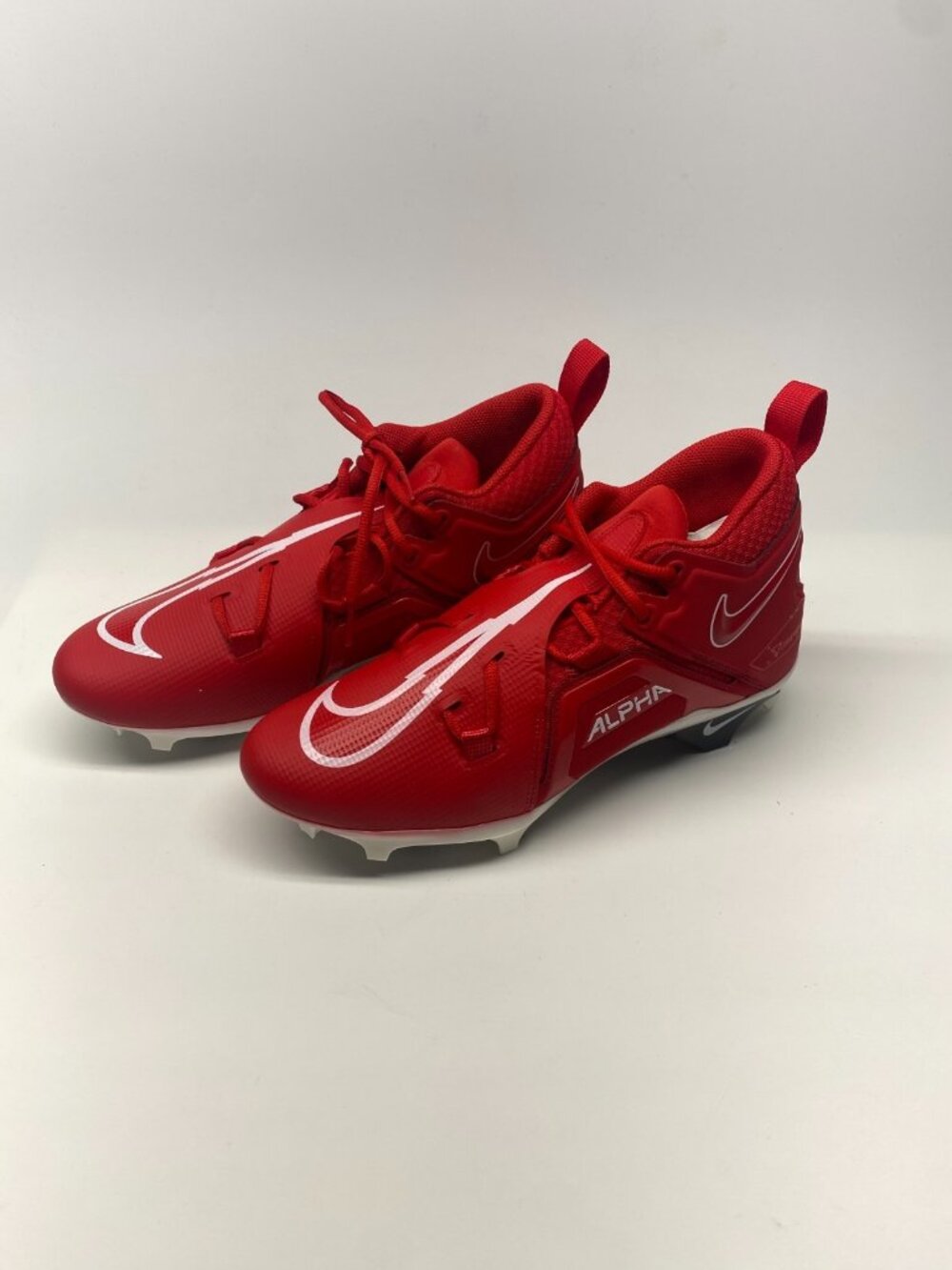 Nike Men’s Alpha Menace Pro 3 Mid Football Cleats CT6649-616 Red/White Sz 10